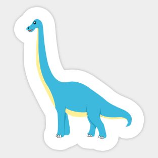 Cute Happy Dinosaur Brachiosaurus Sticker